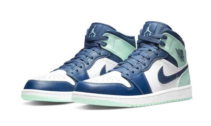 Air Jordan 1 Mid Mystic Navy Mint Foam - 554724-413