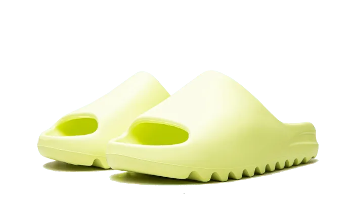 Yeezy Slide Glow Green (Restock Pair 2022) - HQ6447