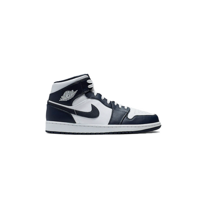 Air Jordan 1 Mid White Metallic Gold Obsidian