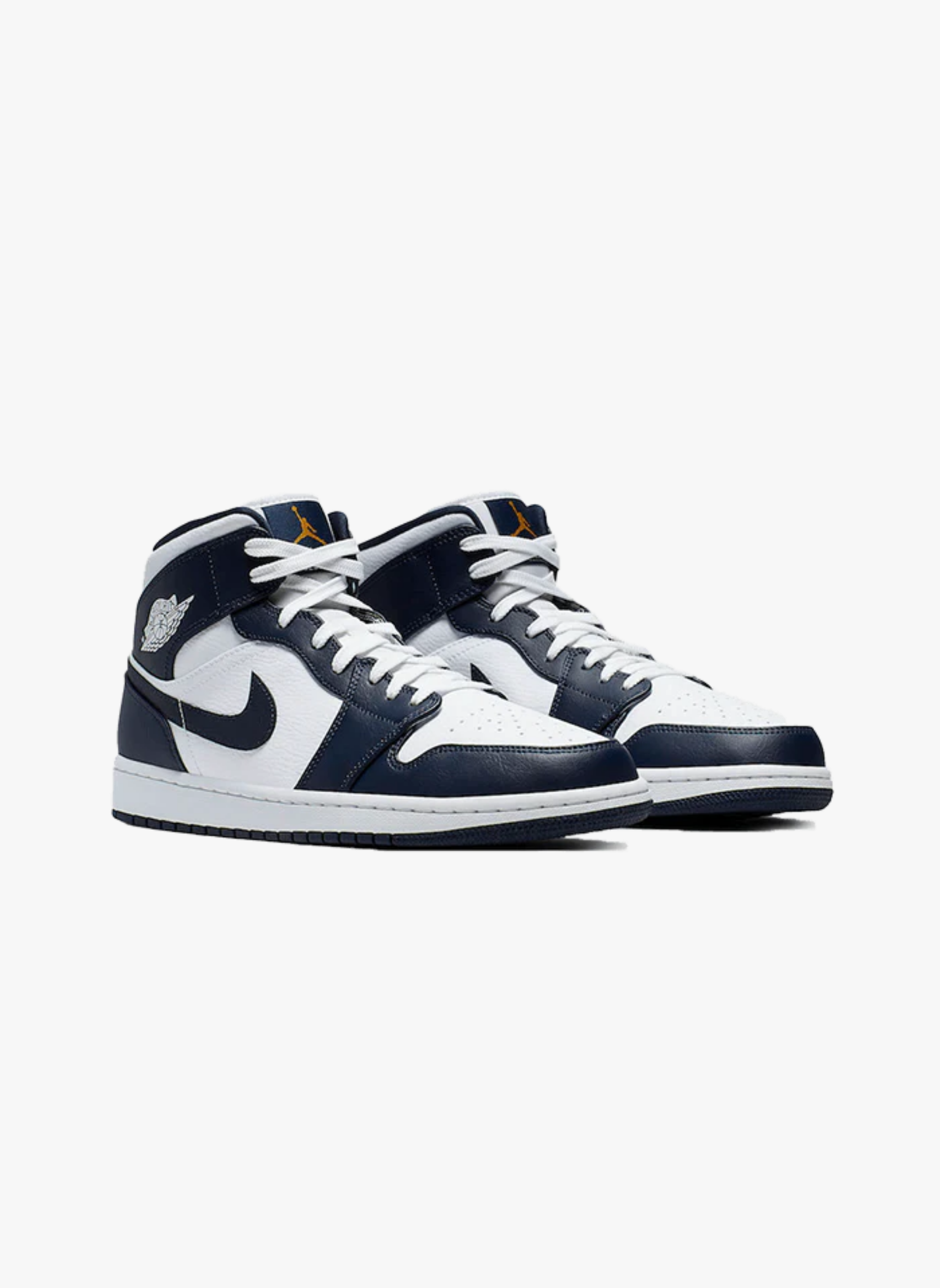 Air Jordan 1 Mid White Metallic Gold Obsidian