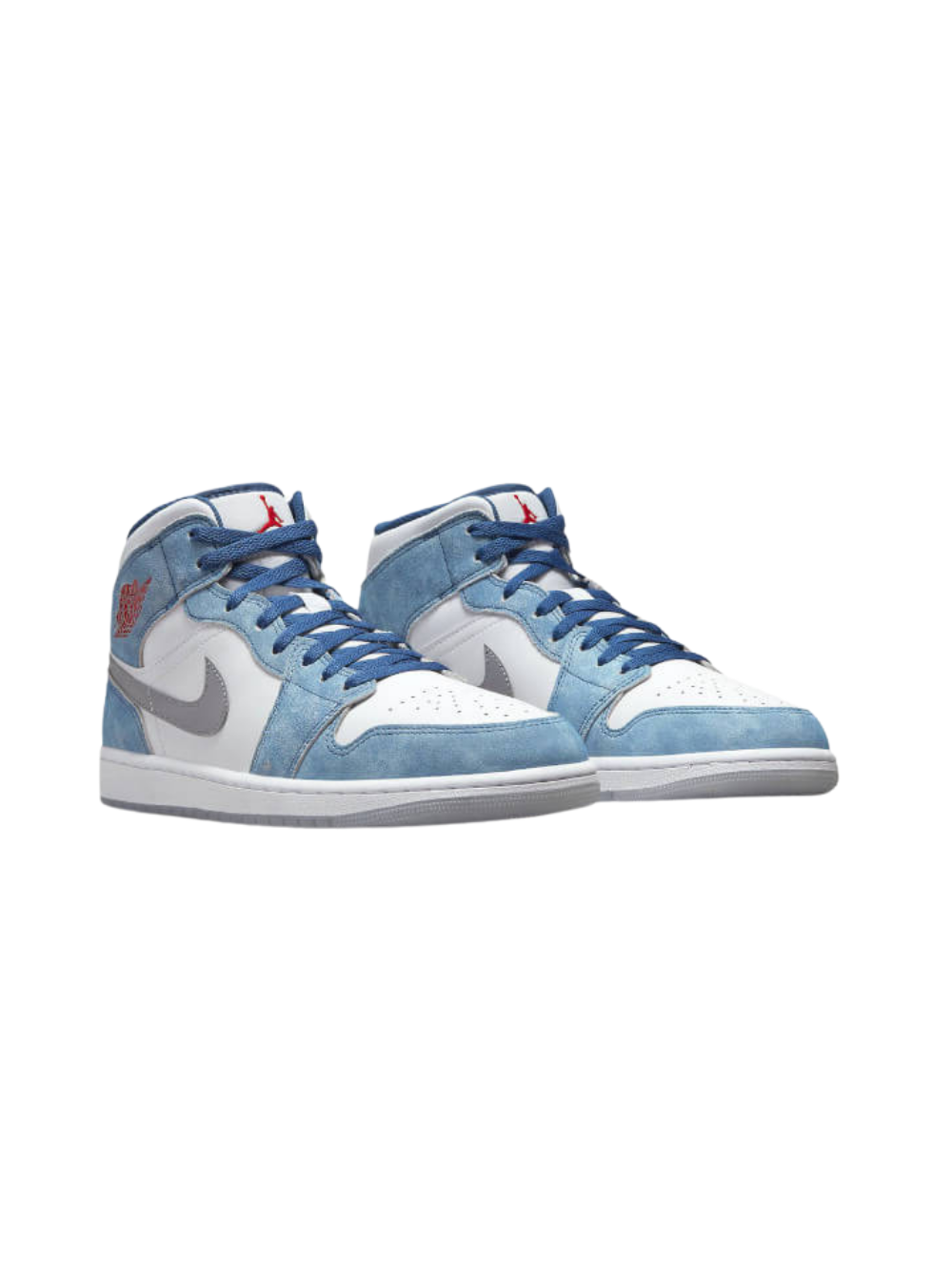 Air Jordan 1 Mid French Blue Fire Red (GS)