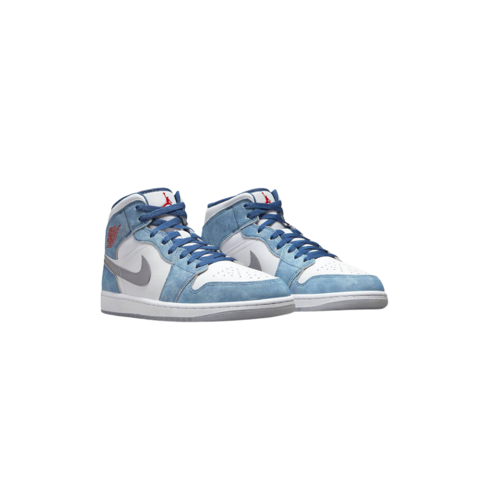 Air Jordan 1 Mid French Blue Fire Red (GS)