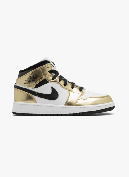 Air Jordan 1 Mid White Metallic Gold