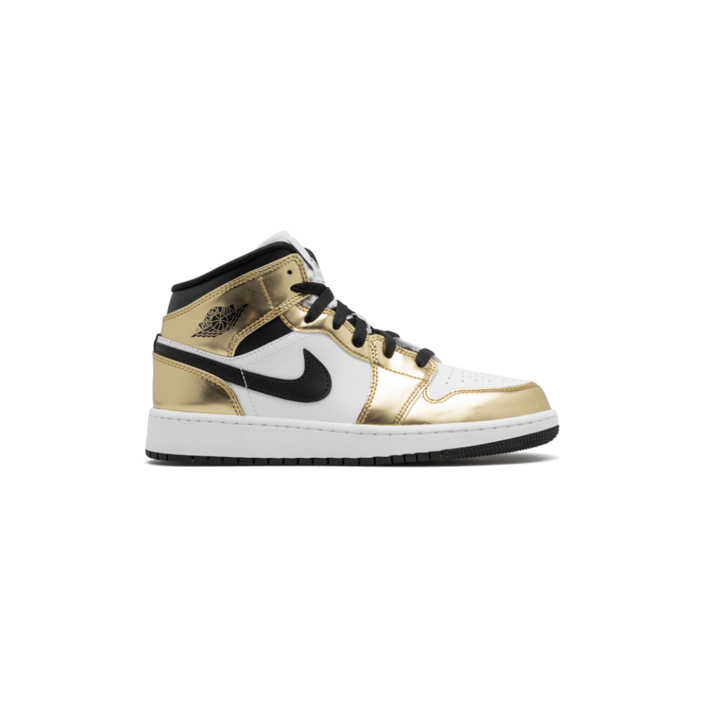 Air Jordan 1 Mid White Metallic Gold