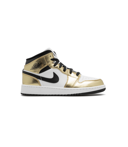 Air Jordan 1 Mid White Metallic Gold