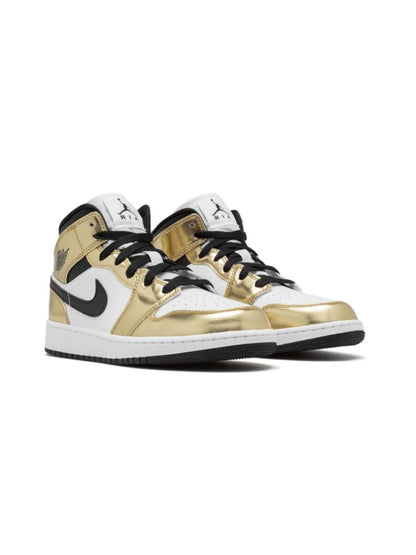 Air Jordan 1 Mid White Metallic Gold