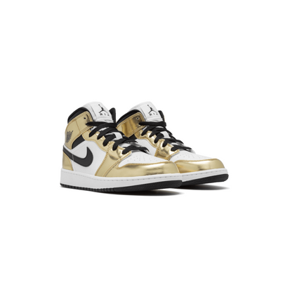 Air Jordan 1 Mid White Metallic Gold