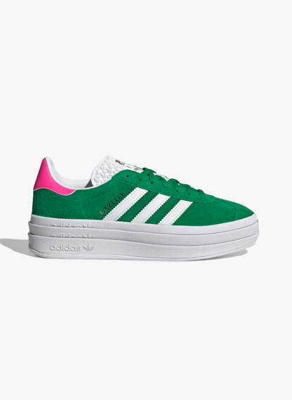 Adidas Gazelle Bold Green Lucid Pink