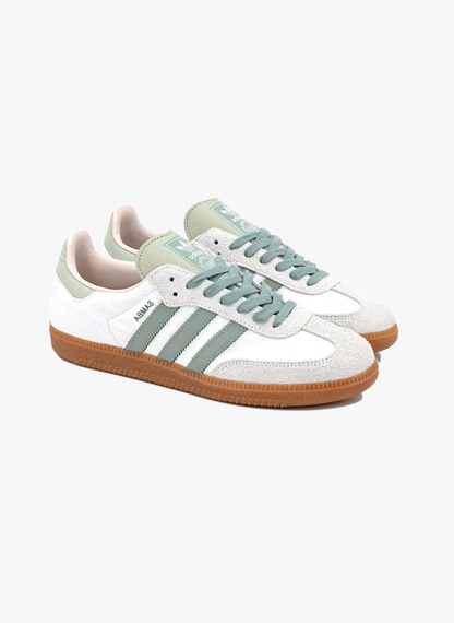 Adidas Samba OG Cloud White Silver Green