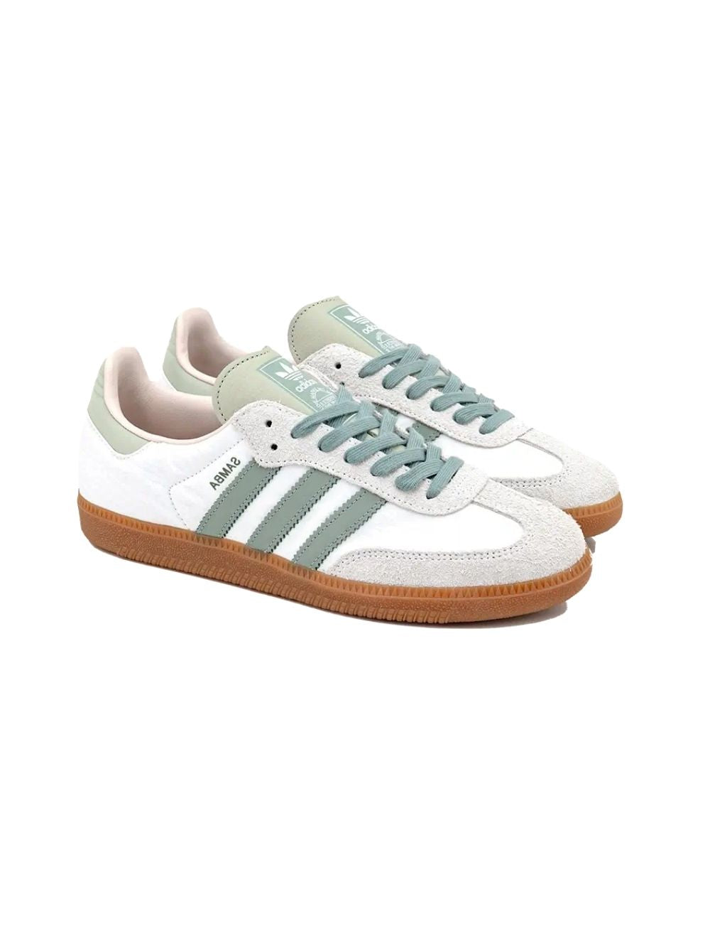 Adidas Samba OG Cloud White Silver Green