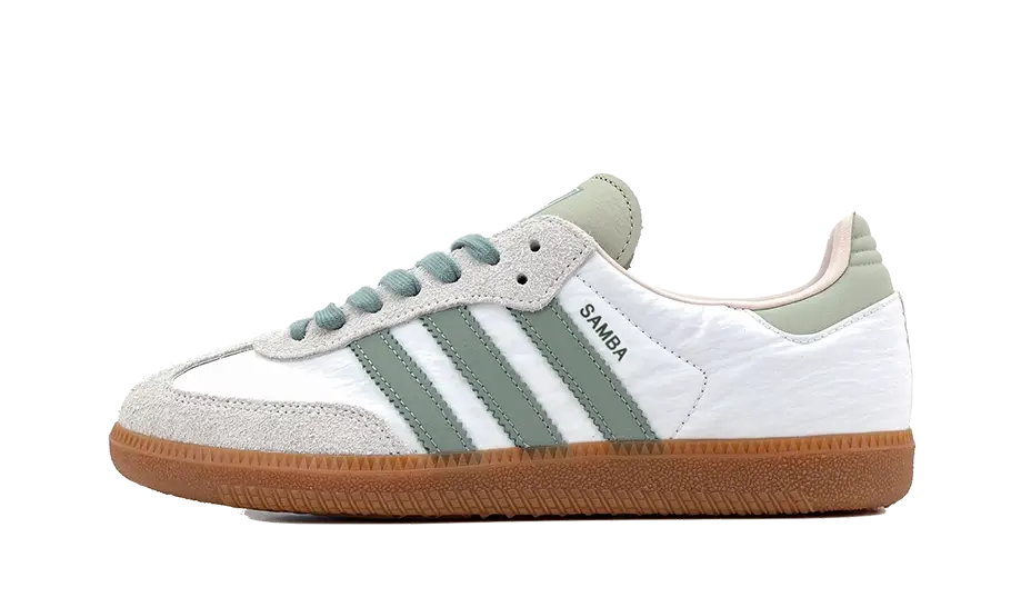 Adidas Samba OG Cloud White Silver Green