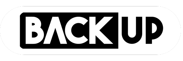 Logo de la société BACKUP sur fond blanc