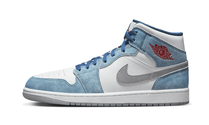 Air Jordan 1 Mid French Blue Fire Red (GS)