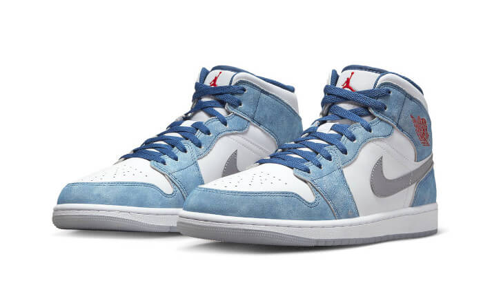 Air Jordan 1 Mid French Blue Fire Red (GS)